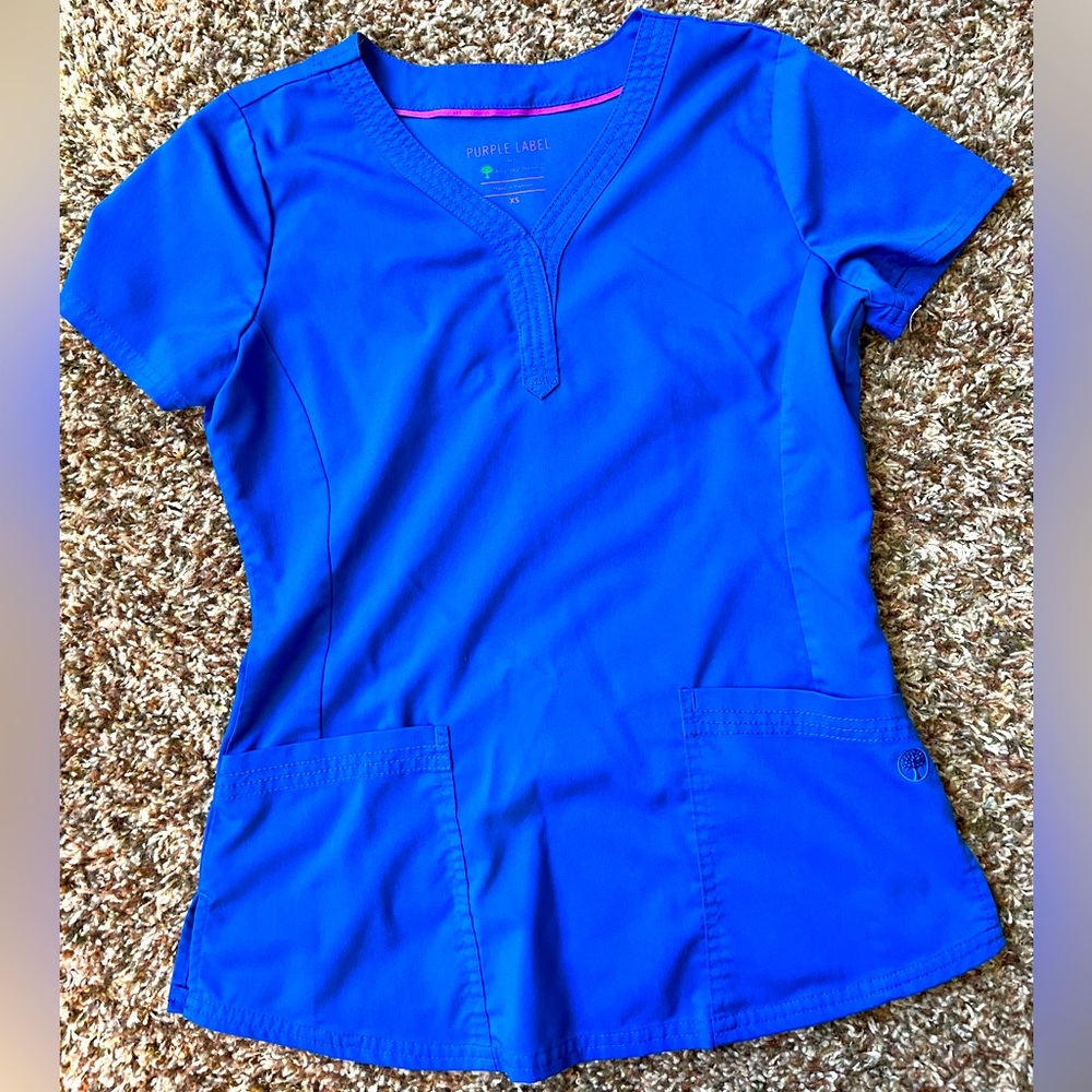 Royal Blue Purple Label HH Scrub Top